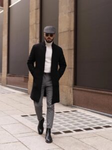 Overcoat + High-neck + Trousers
