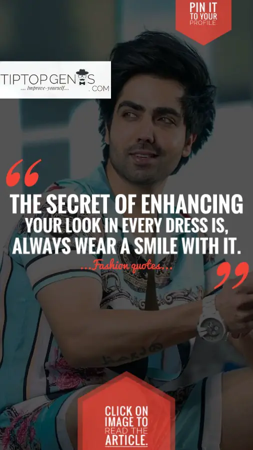 A quote on smile and looking good.