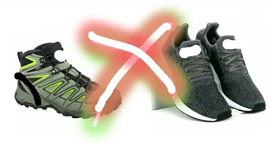 Two heavy or sports shoes