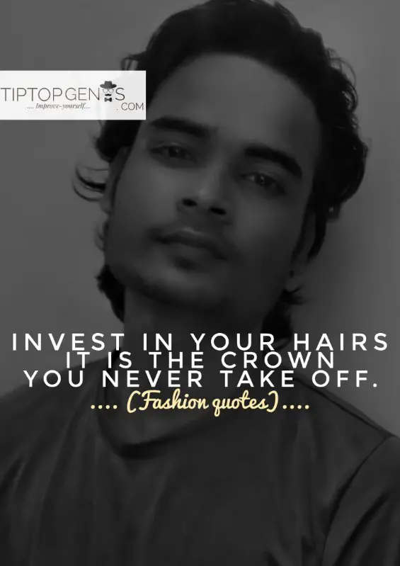 INVEST IN YOUR HAIRS IT IS THE CROWN YOU NEVER TAKE OFF.