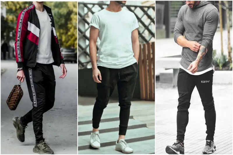 Men wearing different Athleisure outfits.