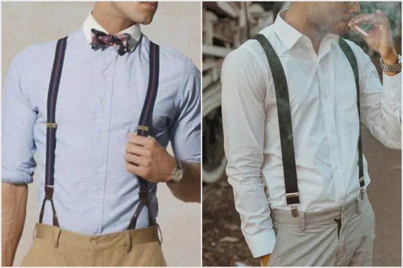 Types of men's suspenders.