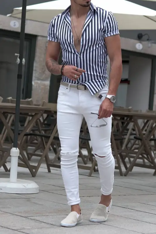 How To Style White Pants | Men's Summer Outfit Ideas - YouTube