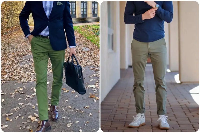 Chinos for men's peppy style.