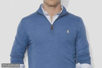A men wearing normal collar sweater