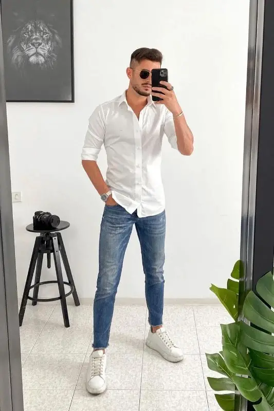 Blue Jeans with White Shirts