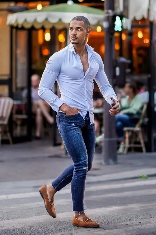 What to Wear with Light Blue Jeans — Tips for Men. - The Highest Fashion-sonthuy.vn