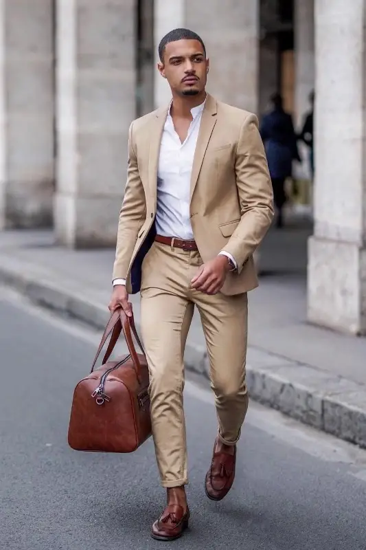 Beige Colour and its shades coat pant