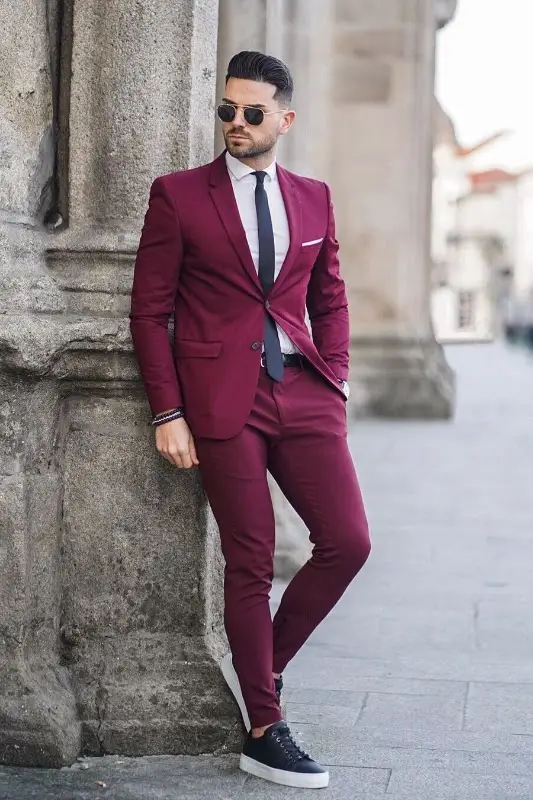 Maroon color coat pant
