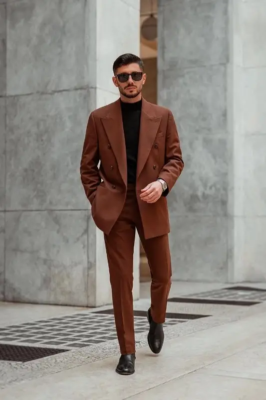 Brown colour coat pant