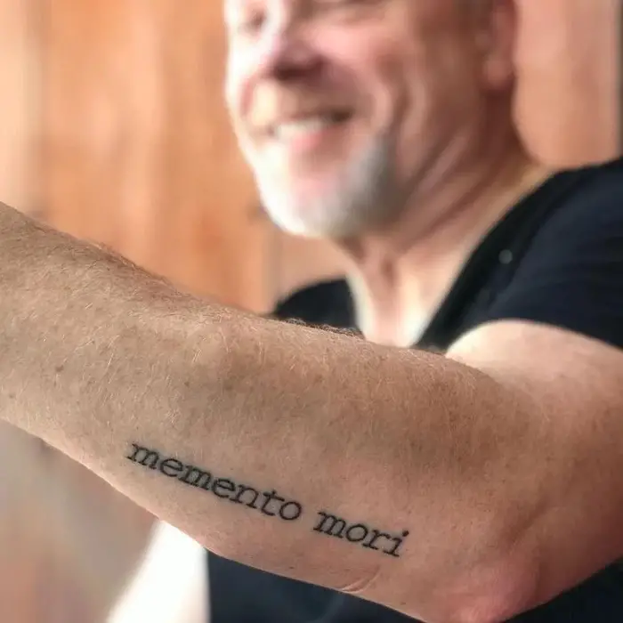 Memento Mori Tattoo on Forearms
