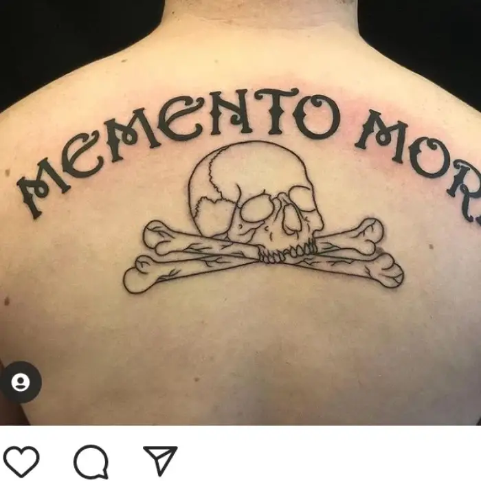 Memento Mori Tattoo On Back