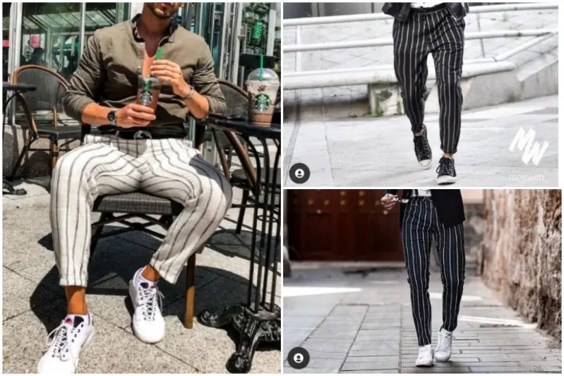 Pinstripe suit trousers - Collagerie