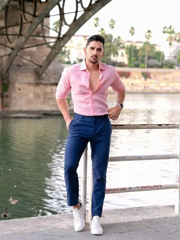 Pink & blue Shirt pant combination photos.