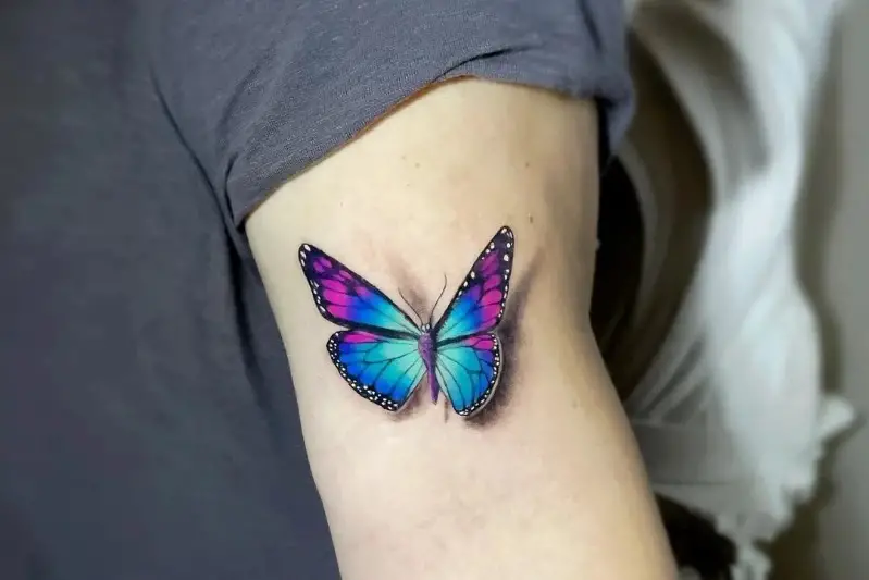 Tattoo uploaded by Gregg Lomas   Butterflies  butterfly  butterflytattoo foottattoo 3d 3dtattoo sorrymom foot  Tattoodo