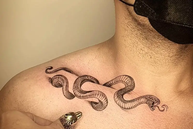 3d tattoo snake