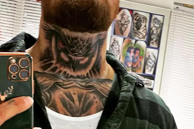 Front Neck Tattoo Designs