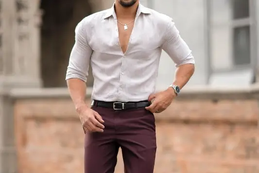 Brown Pants with White Shirt Hot Weather Outfits For Men 7 ideas   outfits  Lookastic