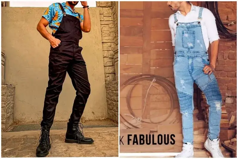 Men's dungarees/overalls fashion With shirts