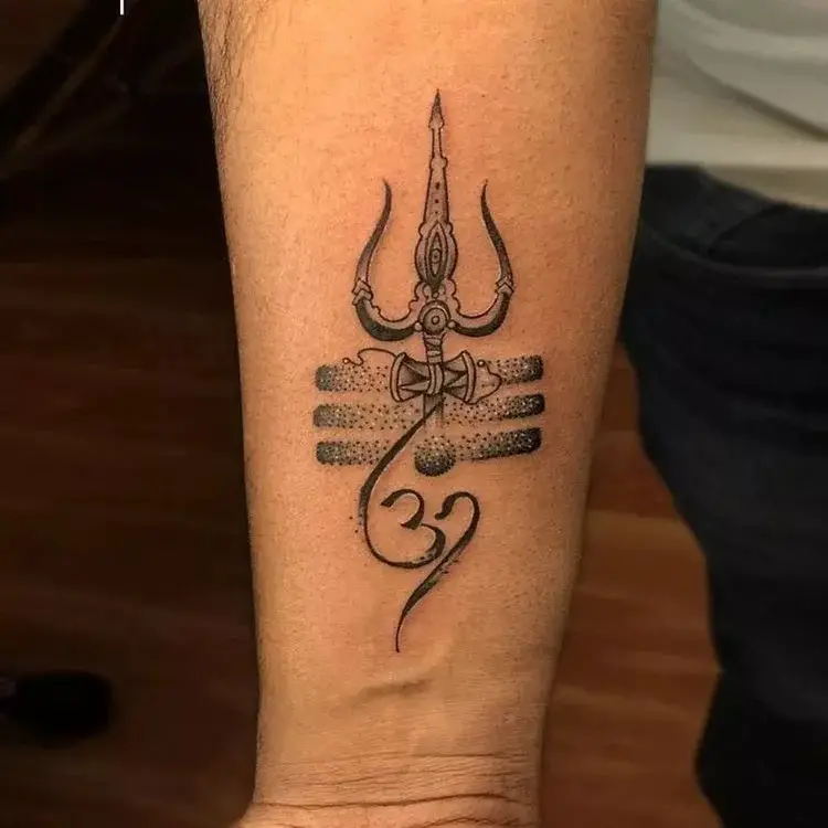 Om tattoo on hands