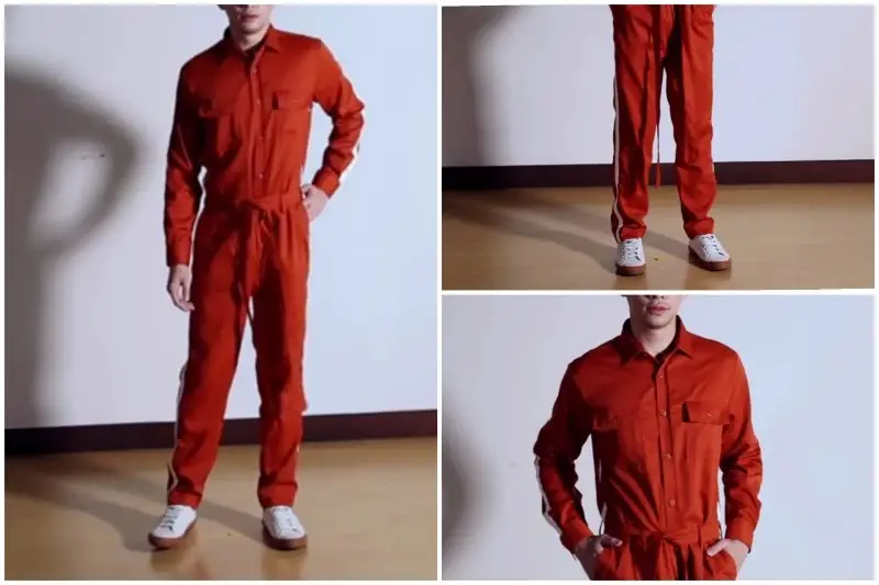 Classic way Style men's jumpsuit.