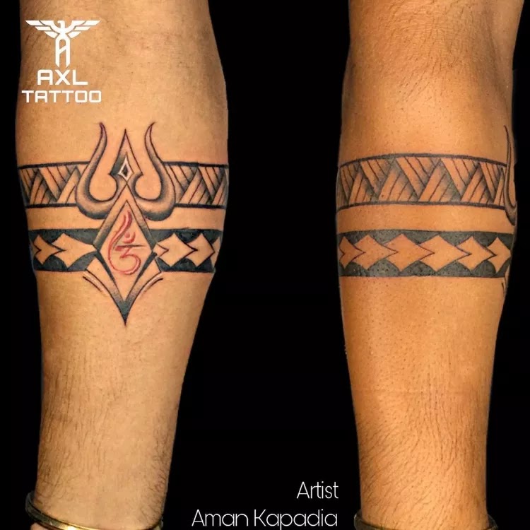 Mahakal Arm band Tattoo Design Ideas