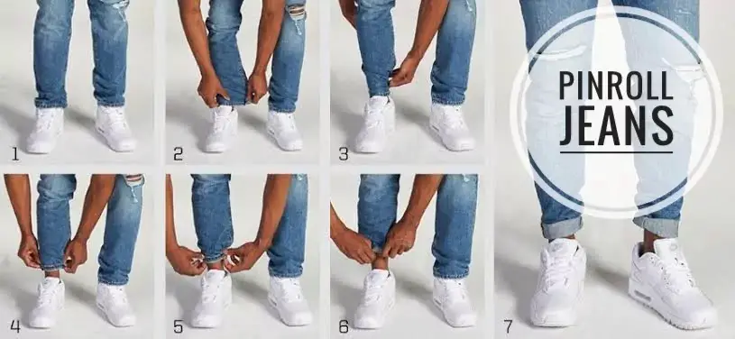 Steps to cuff roll pants.