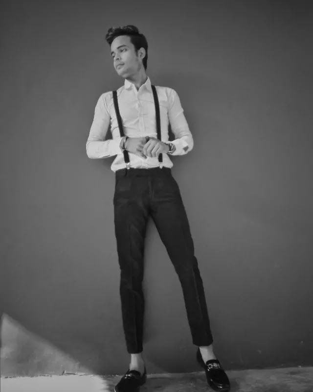 Suspenders with Shirt and trousers