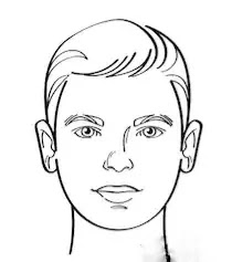 Vector sketch image of a round face shape.