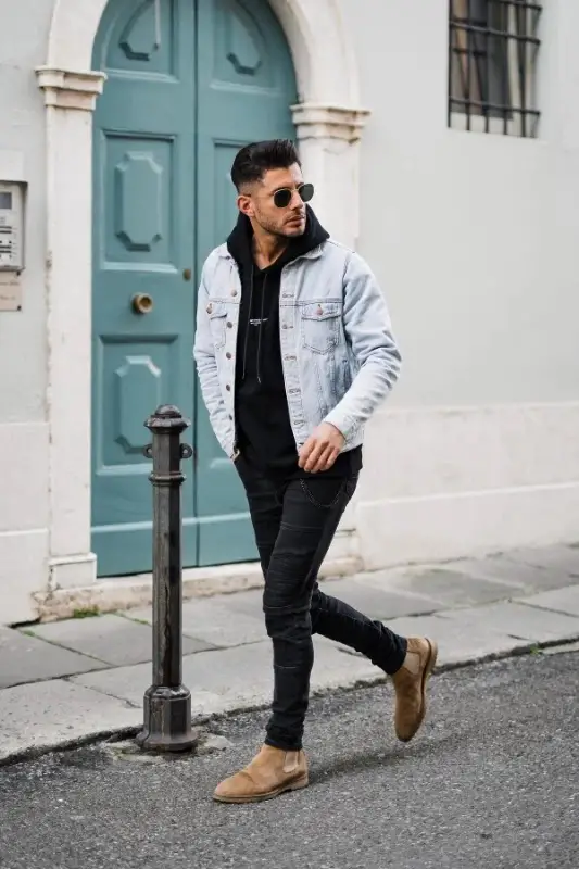 Chelsea boots with jeans and denim jackets