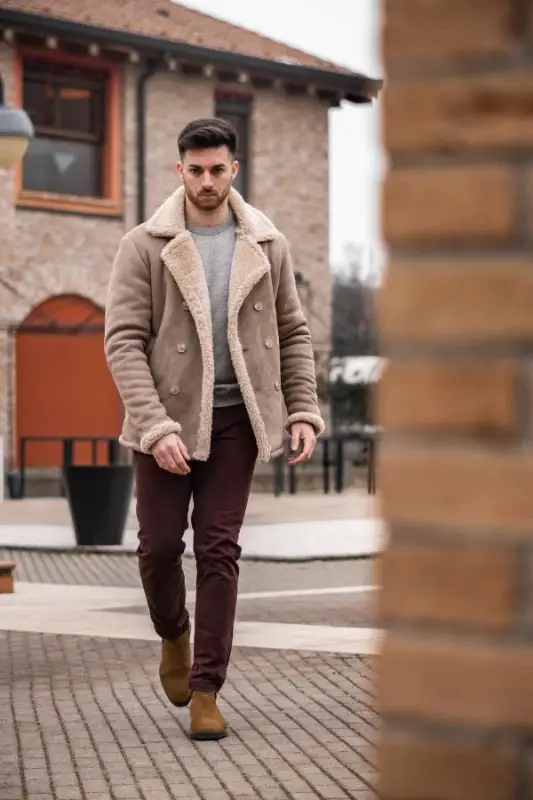 Chelsea boots with chinos and suede jackets
