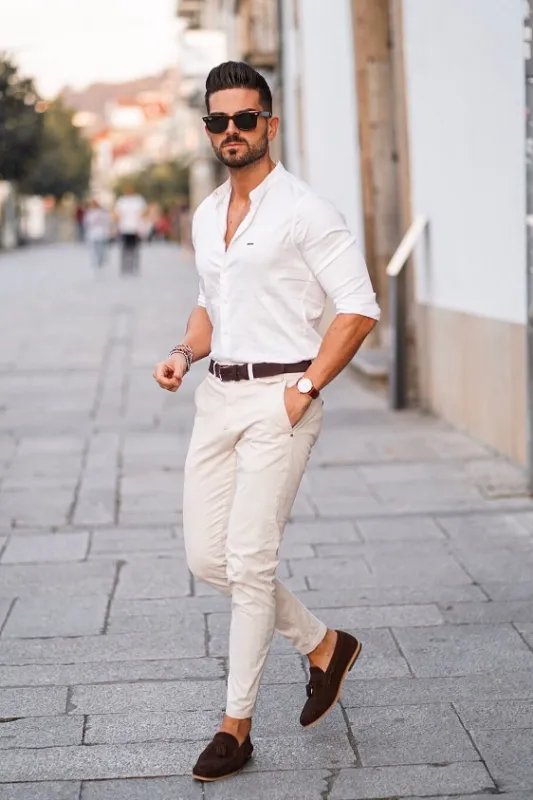 What Color Shirt Goes With White Pants Pics  Ready Sleek