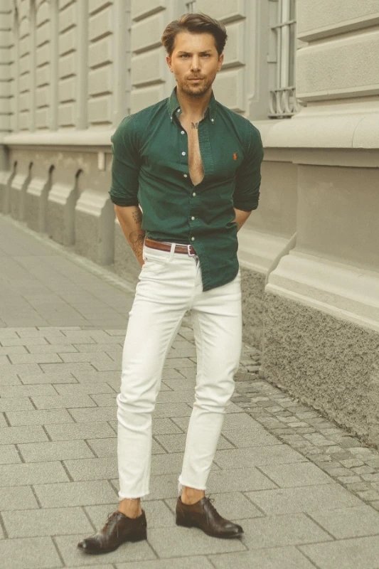 What color pants look good with green shirts  Quora