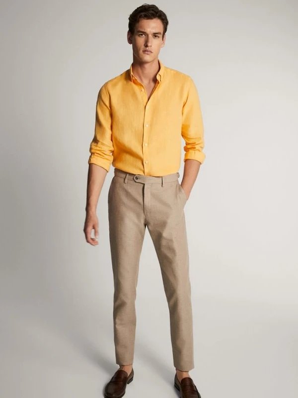 Buy Arrow Men Light Yellow Slim Fit Printed Formal Shirt  NNNOWcom