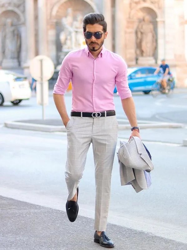Best pants to wear with pink shirt | Pink Shirt Matching Pants ...