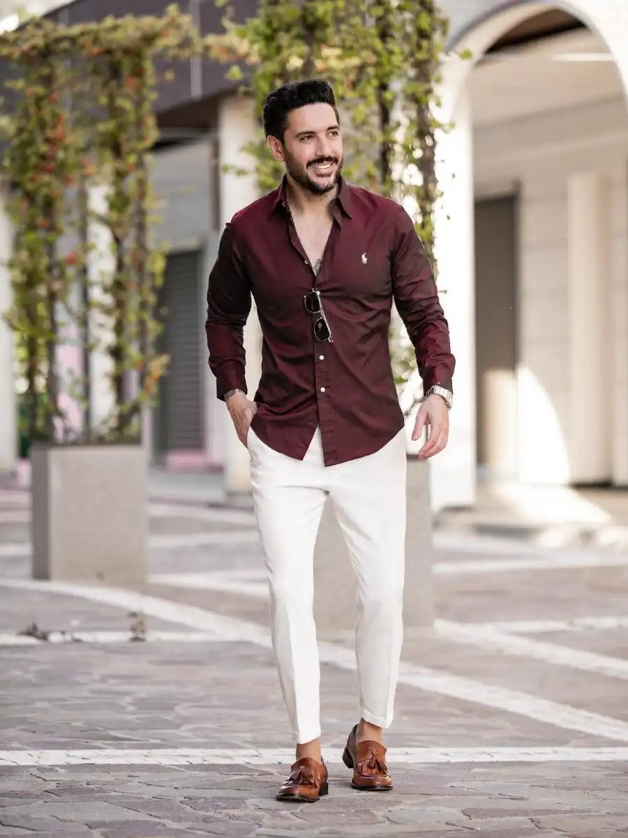 Classy Maroon Solid Casual Shirt – Agent Sparrow