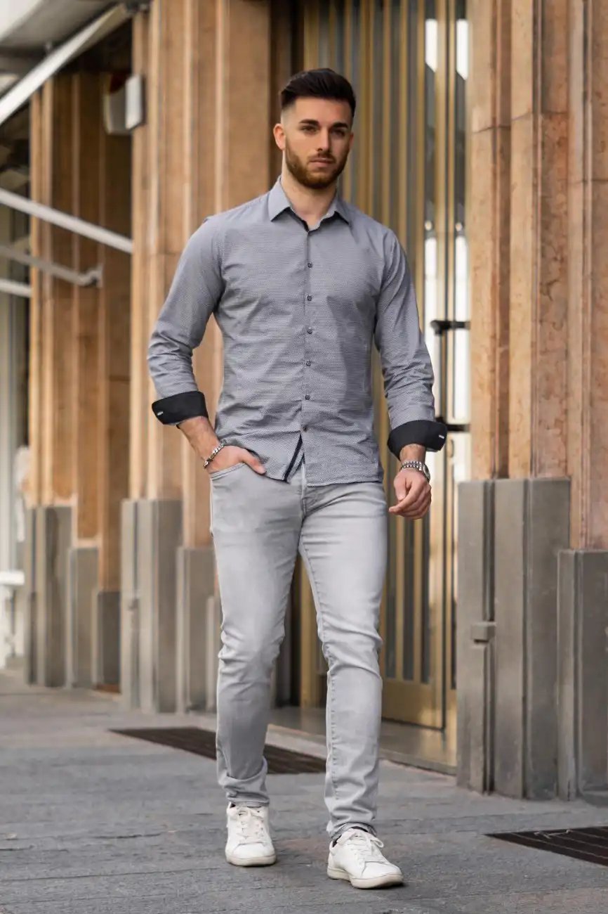 Plain LycraCotton Blend Cotton Lycra Shirt With Pant Combo Full Sleeves  Formal Wear