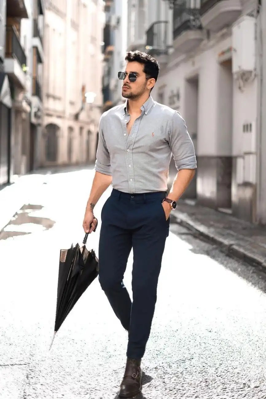 Aggregate 83+ navy blue trouser shirt combination - in.cdgdbentre