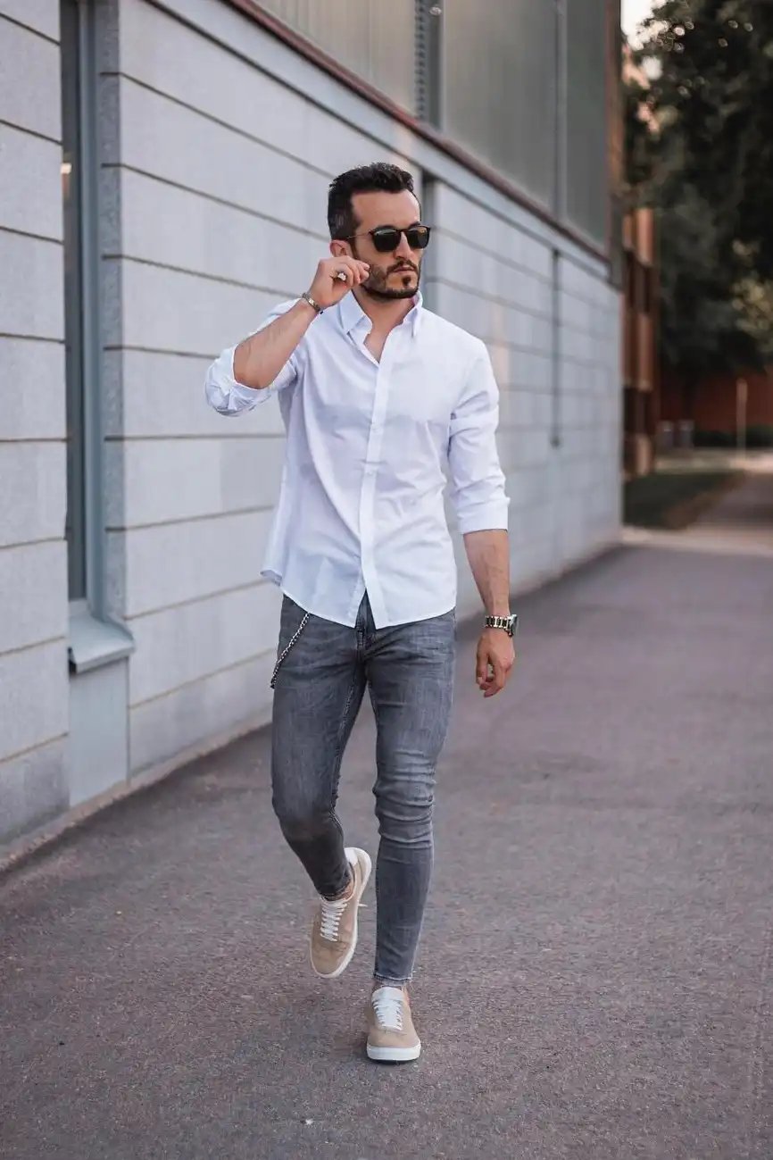 Faded Black Jeans Outfit Mens | Faded Black Jeans Combination - TiptopGents