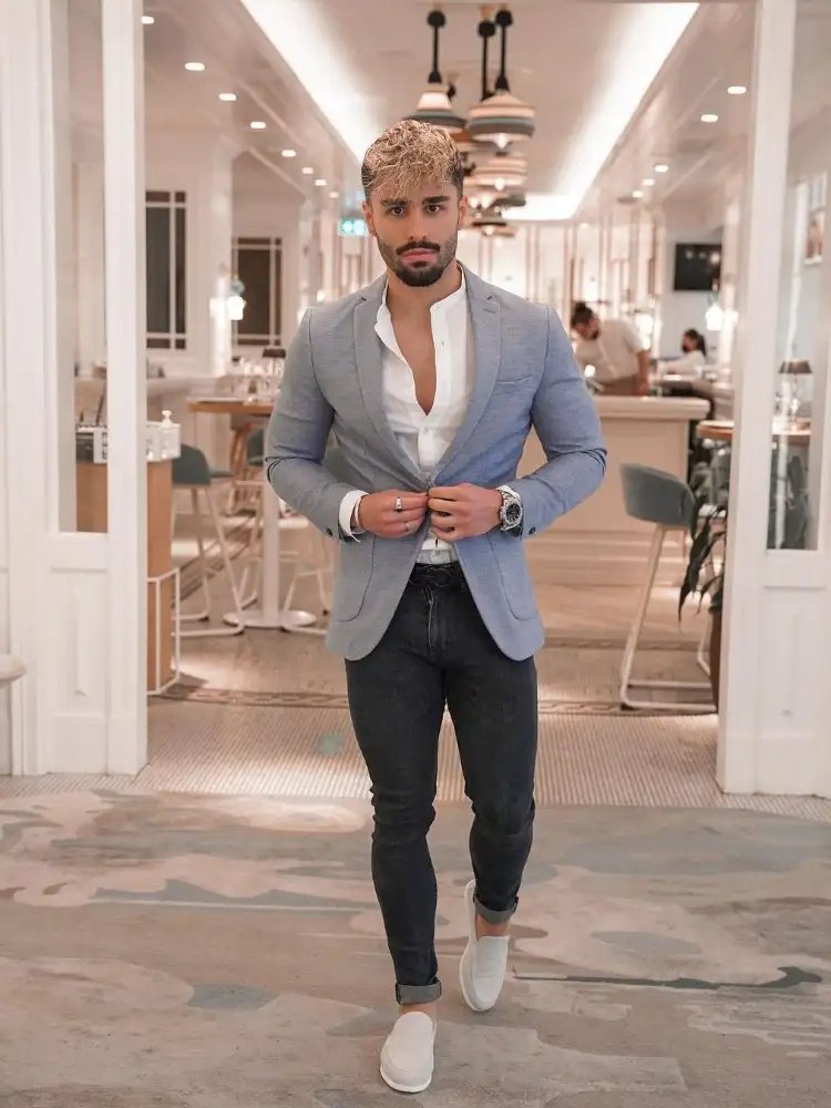 Classy Grey Blazer Outfit Ideas For Men Grey Blazer Combination Tiptopgents 