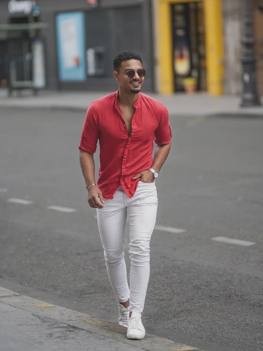How to Style a Red Shirt