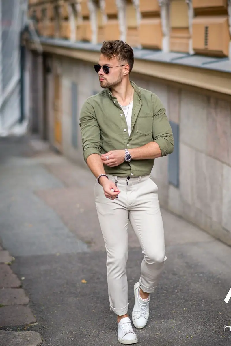 15 Best Green Shirt Matching Pants Ideas Green Shirt Outfit Men 