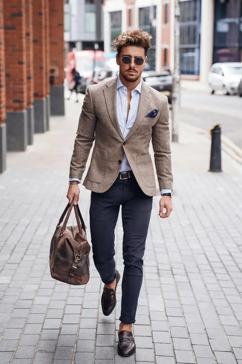 Classy Beige Blazer Outfit Ideas for Men | Biege Blazer Combination ...