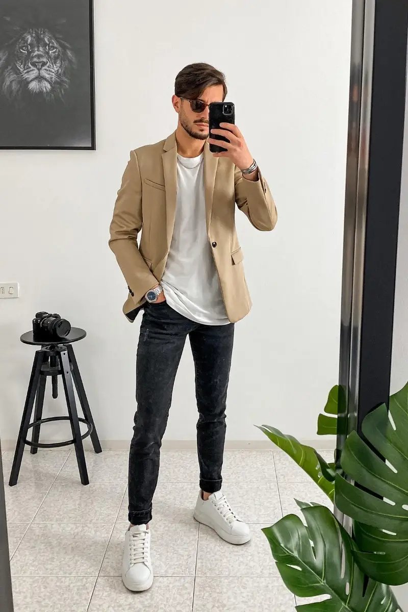 Classy Beige Blazer Outfit Ideas for Men | Biege Blazer Combination -  TiptopGents