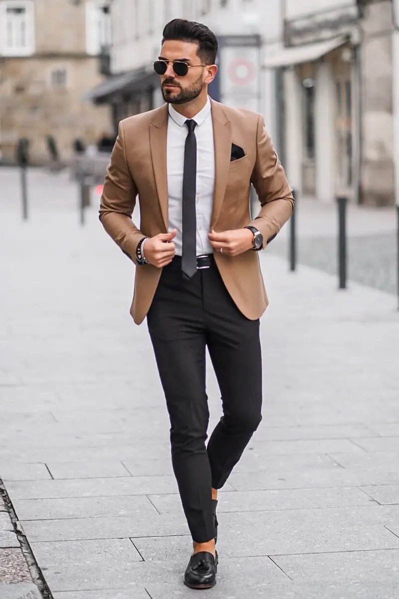Classy Beige Blazer Outfit Ideas for Men | Biege Blazer Combination -  TiptopGents
