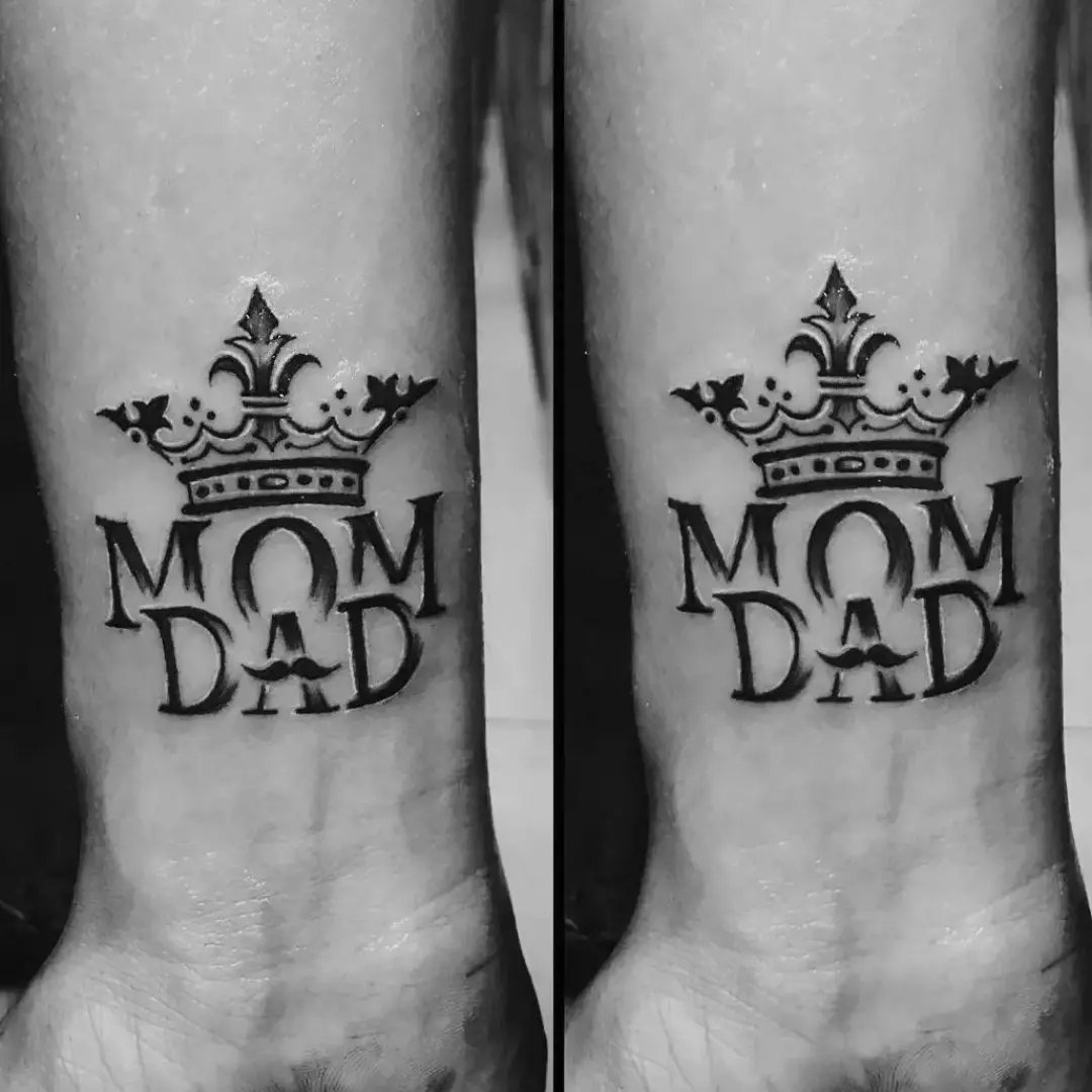 Permanent Tattoo Mom Dad Tattoo