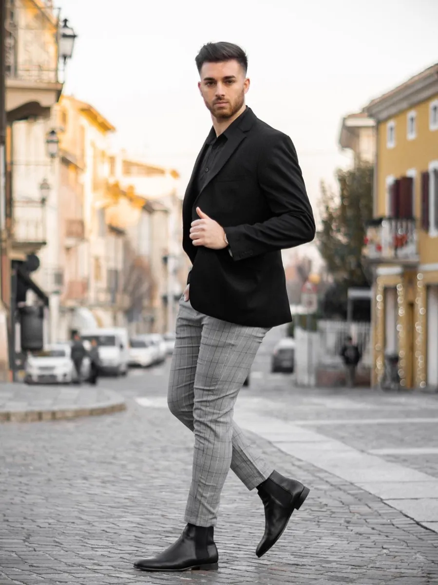 Black Blazer with Grey Pants Casual Outfits For Men (28 ideas & outfits) |  Lookastic