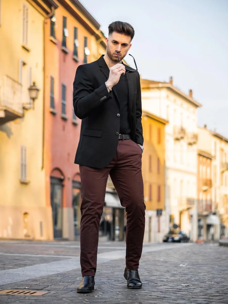 Do brown jackets and black pants go together  Quora