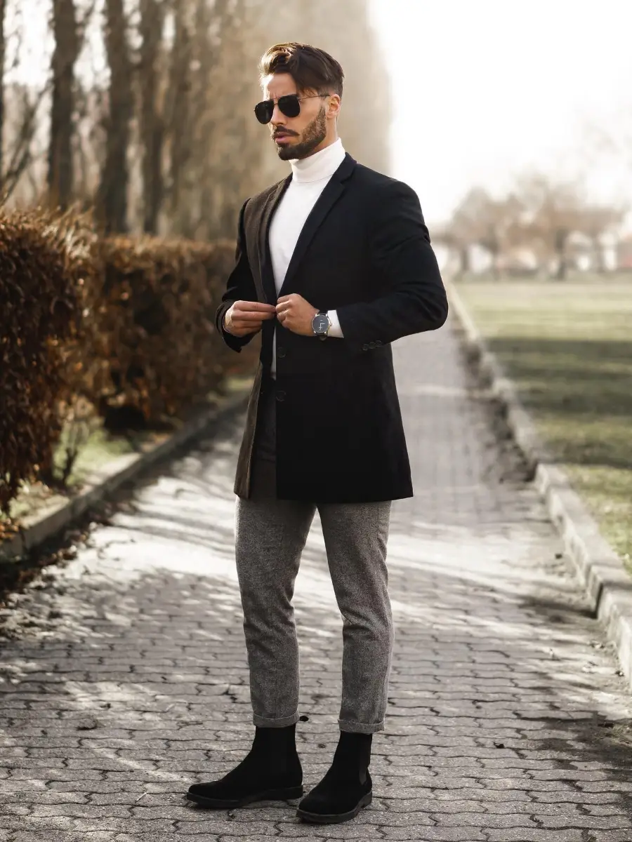 Classy Black Blazer Outfit Men, Black Blazer Combination - TiptopGents