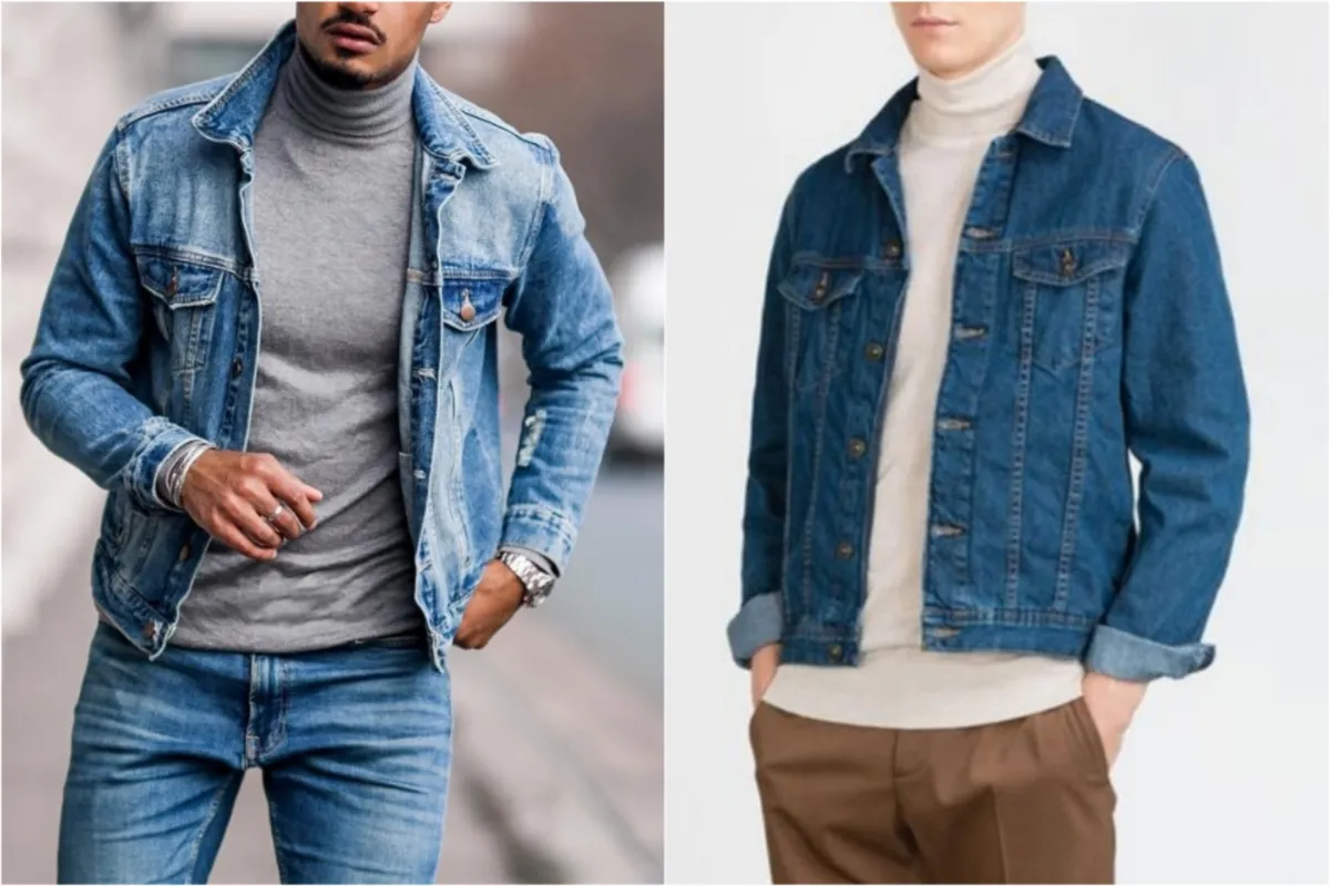 Blue Denim Jacket Combination  Denim Jacket Outfit Men - TiptopGents